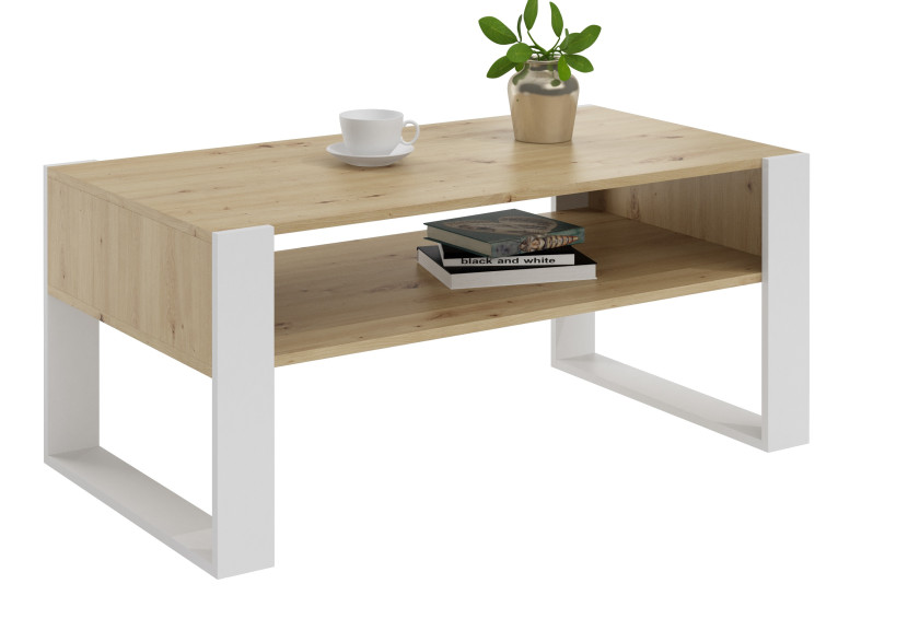 Ława Kaja dąb artisan/biały 643243