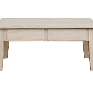 Ława Karo 120 cm drewniana z szufladami, kolor bielony 784847 Ława Karo 120 cm drewniana z szufladami, kolor bielony 784847