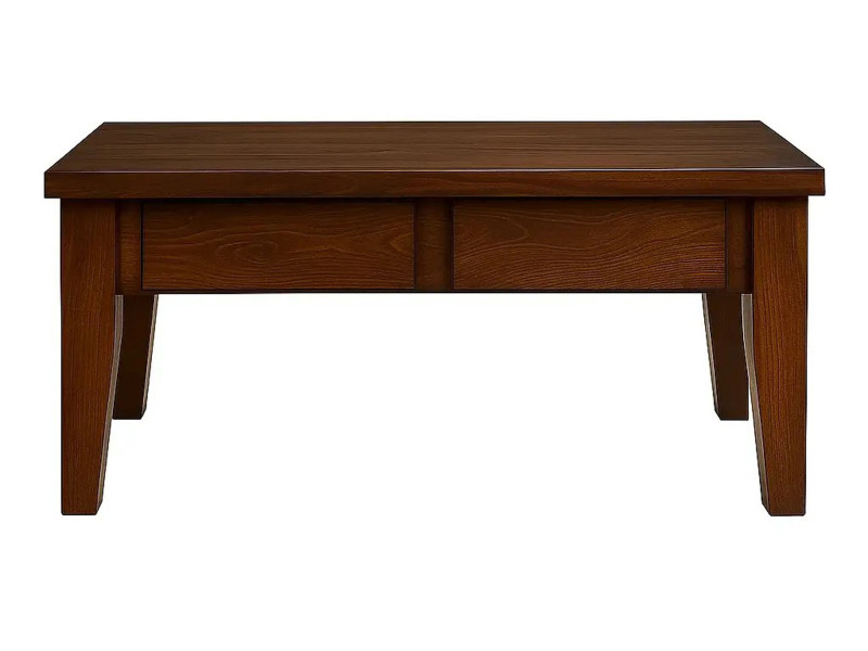 Ława Karo 120 cm drewniana z szufladami, kolor kasztan 784848