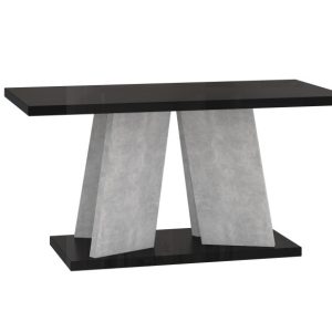 Ława kawowa czarny połysk, dekor betonu 110×70 MURO MINI nowoczesny stolik 253130 Ława kawowa czarny połysk, dekor betonu 110×70 MURO MINI nowoczesny stolik 253130