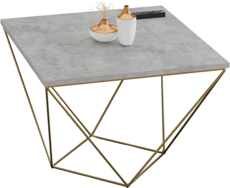 Ława Kawowa Druciana Stolik Loft Glamour Złoty BJ 913584