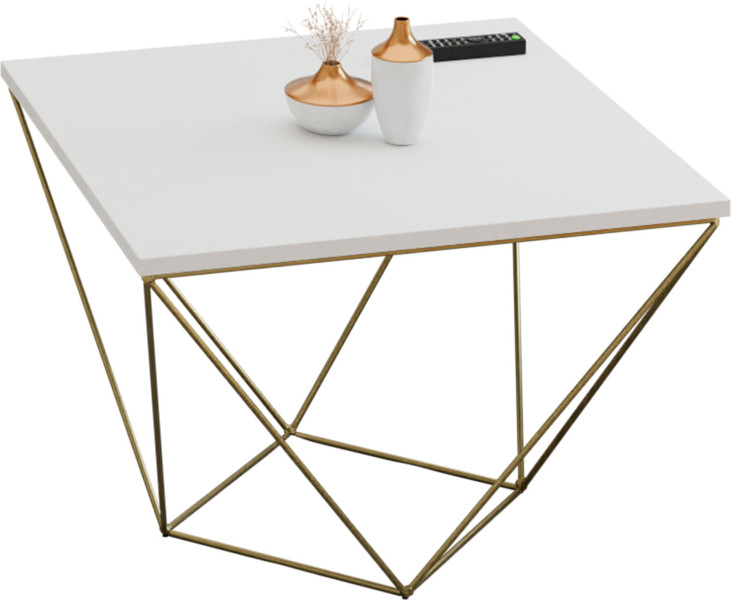 Ława Kawowa Druciana Stolik Loft Glamour Złoty BM 913655