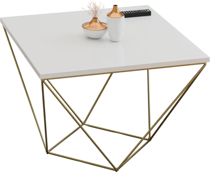 Ława Kawowa Druciana Stolik Loft Glamour Złoty BP 913613