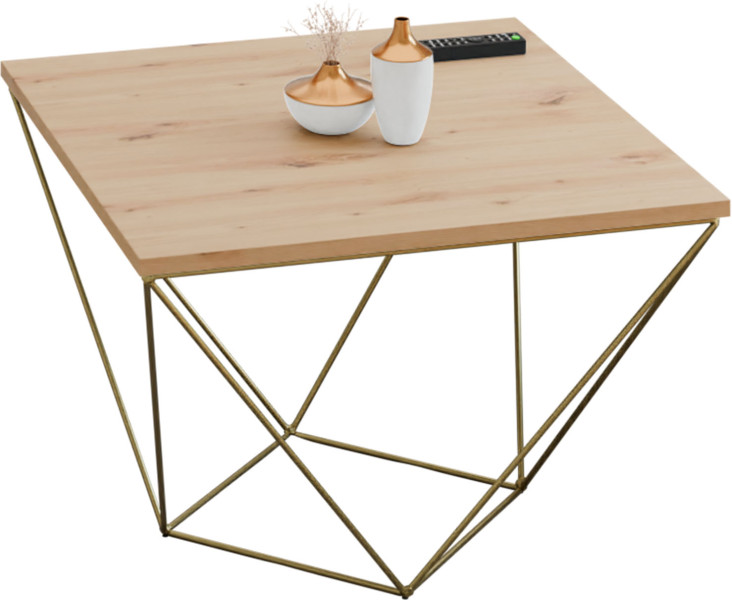 Ława Kawowa Druciana Stolik Loft Glamour Złoty DA 913667