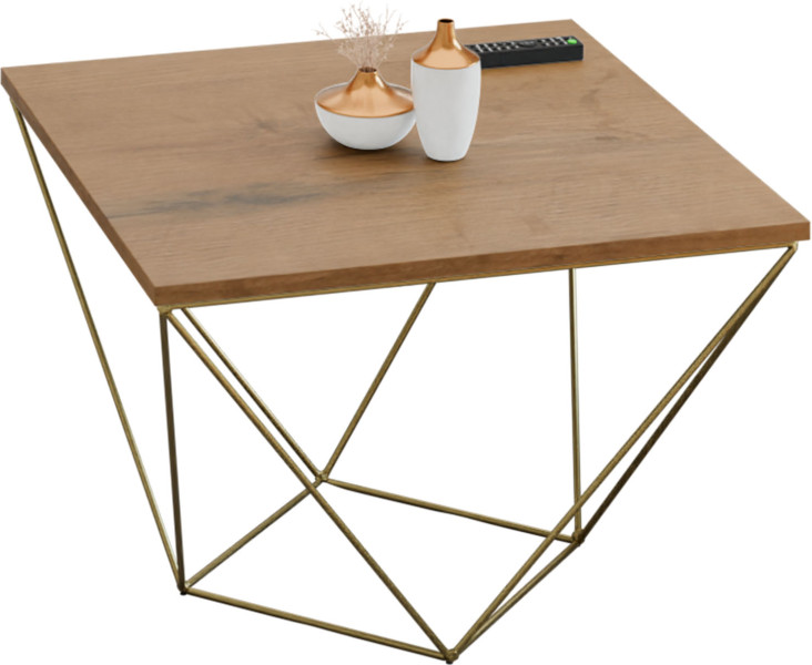 Ława Kawowa Druciana Stolik Loft Glamour Złoty DL 913601
