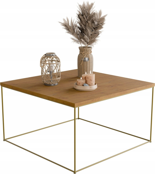 Ława Kawowa Druciana Stolik Loft Glamour Złoty DL 854144