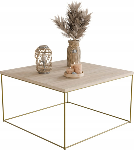 Ława Kawowa Druciana Stolik Loft Glamour Złoty DS 854149