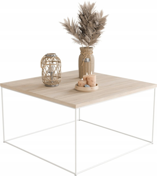 Ława Kawowa Druciana Stolik Loft Industrial Biały 854135