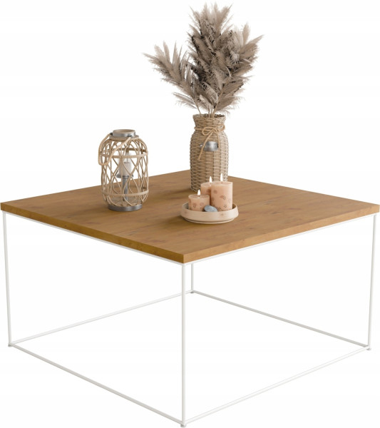 Ława Kawowa Druciana Stolik Loft Industrial Biały 854142