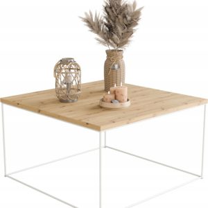 Ława Kawowa Druciana Stolik Loft Industrial Biały 854146 Ława Kawowa Druciana Stolik Loft Industrial Biały 854146