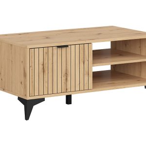 Ława Lamea 110 cm z szufladą i półkami dąb artisan 209889 Ława Lamea 110 cm z szufladą i półkami dąb artisan 209889
