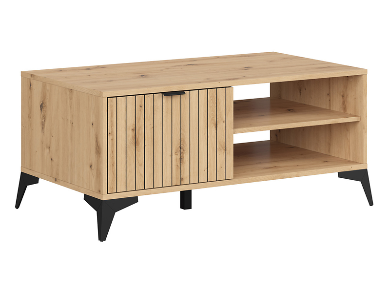 Ława Lamea 110 cm z szufladą i półkami dąb artisan 209889