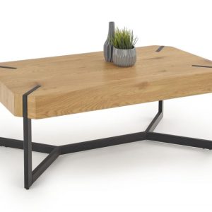 Ława LAVIDA 110×60 dąb złoty/czarny 840875 Ława LAVIDA 110×60 dąb złoty/czarny 840875