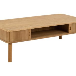 Ława Ligna 130 cm lamelowa z półką, Oak lacquered 797741 Ława Ligna 130 cm lamelowa z półką, Oak lacquered 797741
