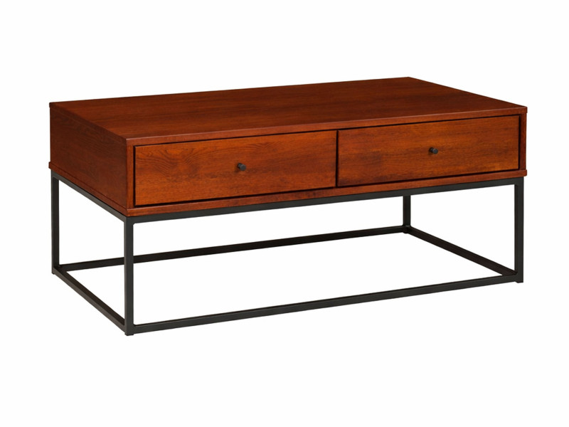 Ława Logan 120 cm drewniana loft 4 szuflady, kolor kasztan 961158
