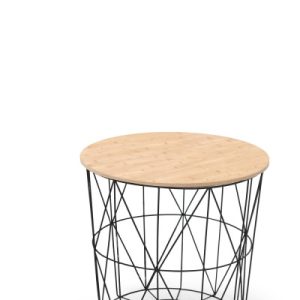 Ława MARIFFA 42×42 naturalna/czarna 879001 Ława MARIFFA 42×42 naturalna/czarna 879001