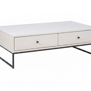 Ława Megan loft drewno i metal 4 szuflady, kolor bielony 670020 Ława Megan loft drewno i metal 4 szuflady, kolor bielony 670020