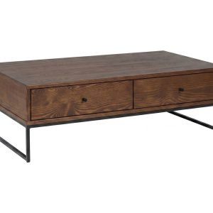 Ława Megan loft drewno i metal 4 szuflady, kolor brązowy 1056949 Ława Megan loft drewno i metal 4 szuflady, kolor brązowy 1056949