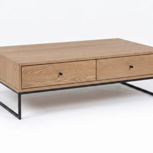 Ława Megan loft drewno i metal 4 szuflady, kolor dębowy 670025 Ława Megan loft drewno i metal 4 szuflady, kolor dębowy 670025