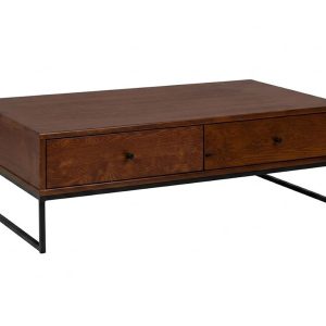 Ława Megan loft drewno i metal 4 szuflady, kolor kasztan 670021 Ława Megan loft drewno i metal 4 szuflady, kolor kasztan 670021