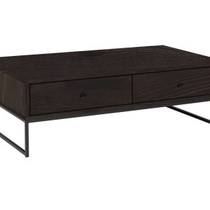 Ława Megan loft drewno i metal 4 szuflady, kolor orzech 670023 Ława Megan loft drewno i metal 4 szuflady, kolor orzech 670023