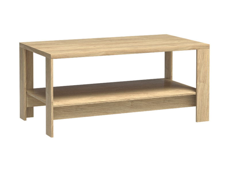 Ława MILAN Hikora 120 x 65 cm z Półką Prostokątna Stylowa Nowoczesna 138421