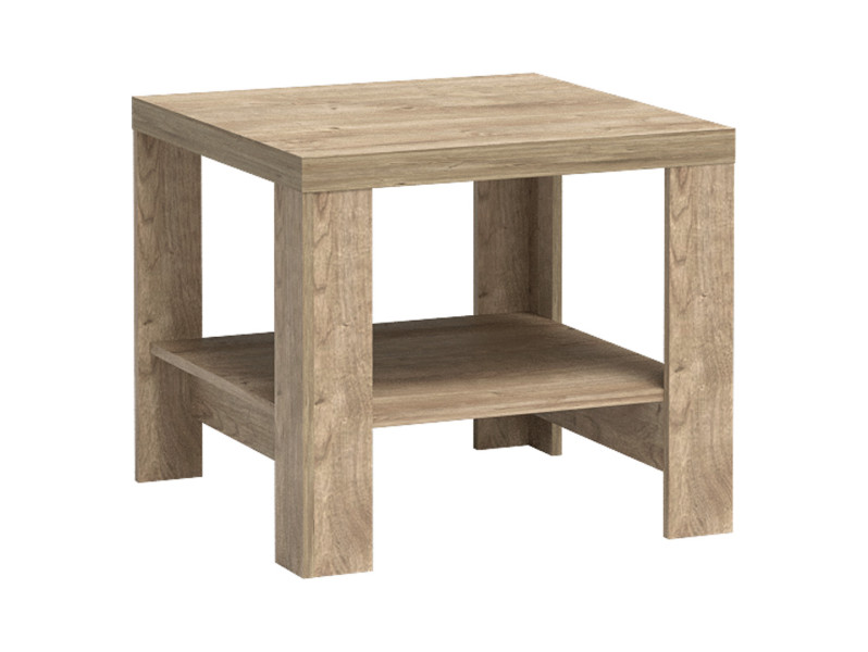 Ława NATURAL DĄB RIBBECK 65 x 65 z Półką Stylowa Salon HIT 136805