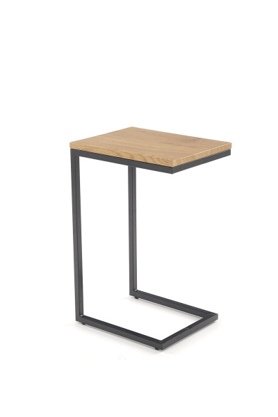 Ława NISA 60x40 dąb złoty/czarna 874216