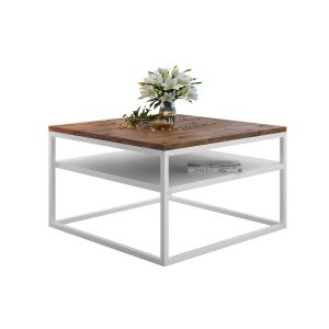 Ława NOVA z półką – Biały / dąb stirling 93492 Ława NOVA z półką – Biały / dąb stirling 93492