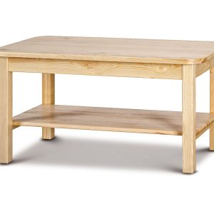Ława pokojowa 110×60 z półką z litego drewna, kolor sosnowy 385573 Ława pokojowa 110×60 z półką z litego drewna, kolor sosnowy 385573
