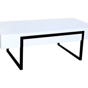 Ława prostokątna Orleans 120×60/42 biało-czarna 764400 Ława prostokątna Orleans 120×60/42 biało-czarna 764400