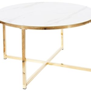 Ława SALMA 80×80 marmur/złota 874634 Ława SALMA 80×80 marmur/złota 874634