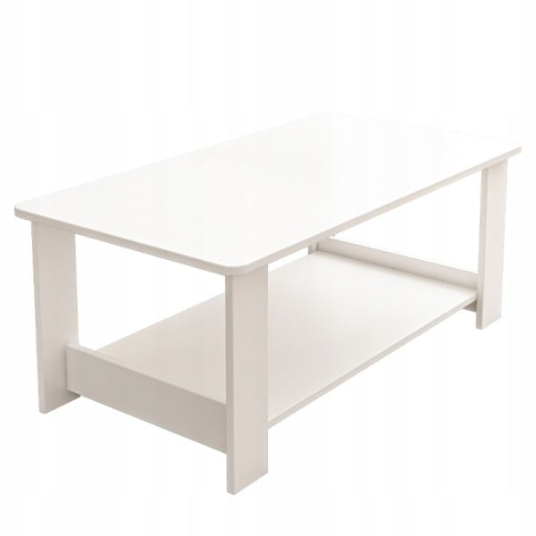 Ława stolik biały kawowy nowoczesny z półką salon pokój loft duży 100 cm 517726