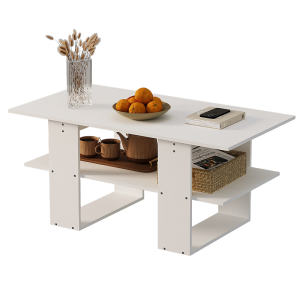 Ława stolik biały kawowy nowoczesny z półką salon pokój loft duży 120 cm 1095836 Ława stolik biały kawowy nowoczesny z półką salon pokój loft duży 120 cm 1095836