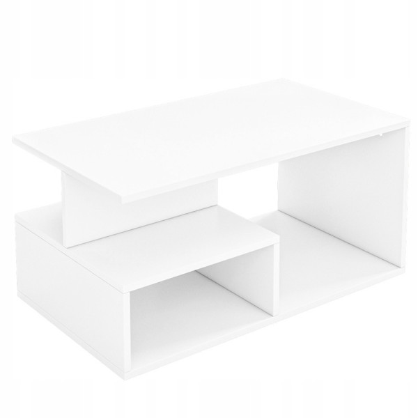 Ława stolik biały kawowy nowoczesny z półką salon pokój loft duży 90 cm 602784