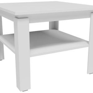 Ława stolik kawowy CR3-STERN 55cm biały z półką do salonu pokoju biura 1100954 Ława stolik kawowy CR3-STERN 55cm biały z półką do salonu pokoju biura 1100954