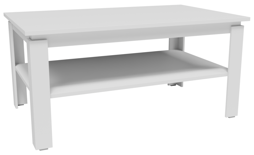 Ława stolik kawowy CR3-STERN 90cm biały z półką do pokoju salonu biura 1100955