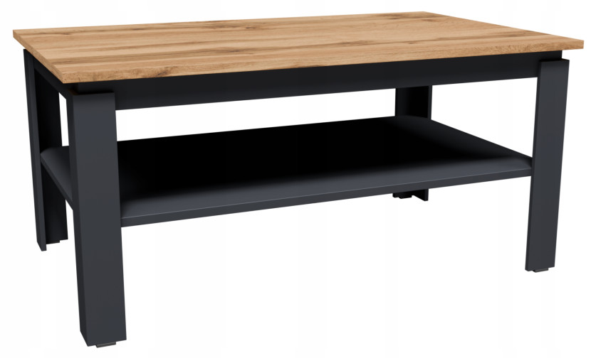 Ława stolik kawowy CR3-STERN 90cm grafit-wotan z półką do pokoju biura 942588