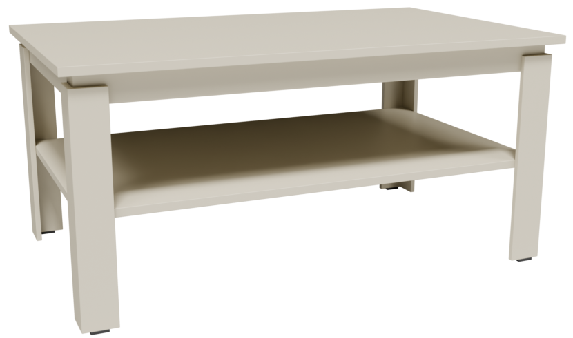 Ława stolik kawowy CR3-STERN 90cm kaszmir z półką do pokoju salonu biura 963330