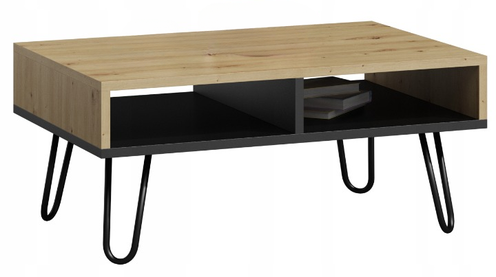 Ława stolik kawowy DORA artisan czarny loft retro 247662