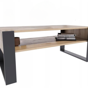 Ława stolik kawowy KAJA 120cm artisan-czarny loft 517456