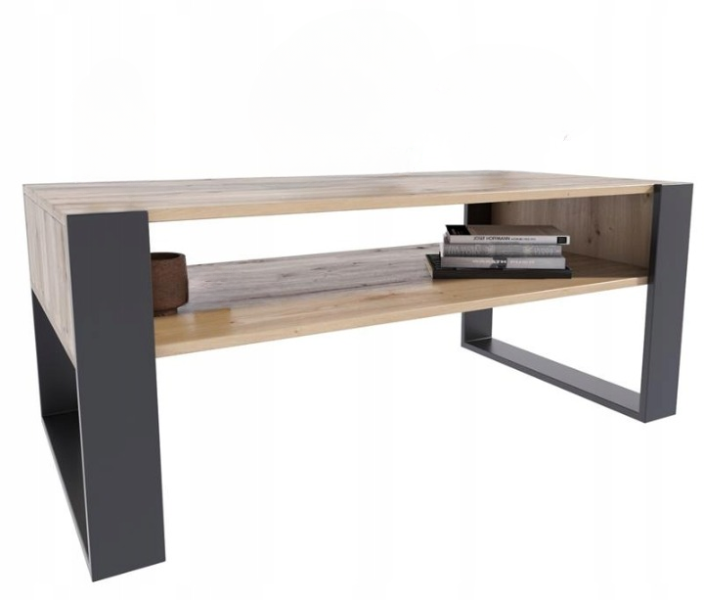Ława stolik kawowy KAJA 120cm artisan-czarny loft 517456
