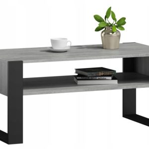Ława stolik kawowy KAJA 120cm beton-czarny loft retro PER 301629
