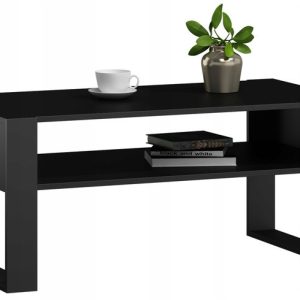 Ława stolik kawowy KAJA 120cm czarny-czarny loft retro PER 312936