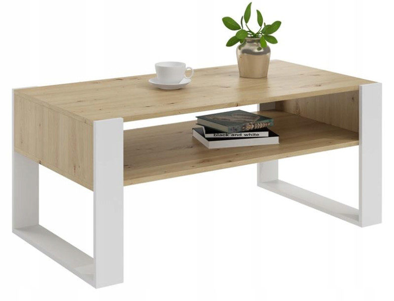 Ława stolik kawowy KAJA 120cm dąb artisan-biały loft retro 375964