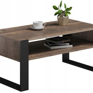 Ława stolik kawowy KAJA 120cm dąb kolonialny-czarny loft PER 312935