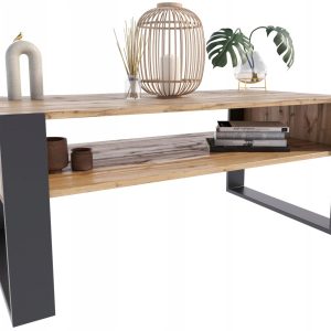 Ława stolik kawowy KAJA 120cm wotan-czarny loft PER 879003