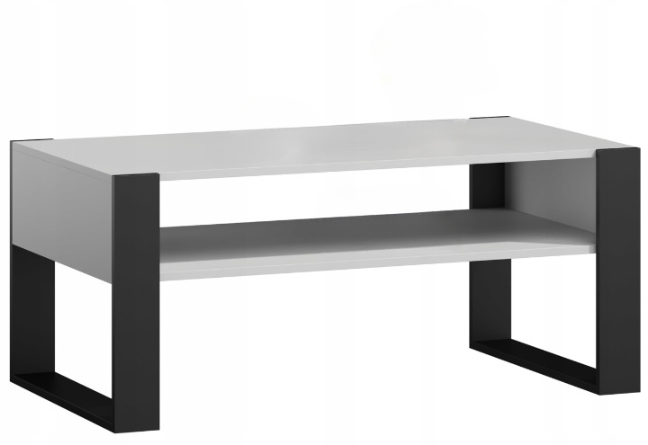 Ława stolik kawowy KAJA biało-czarna loft retro 247660