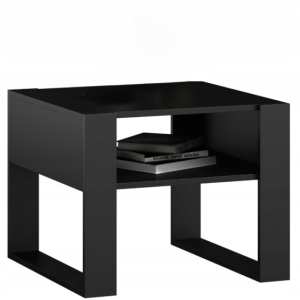 Ława stolik kawowy KAJA KWADRAT czarna loft retro 247653 Ława stolik kawowy KAJA KWADRAT czarna loft retro 247653