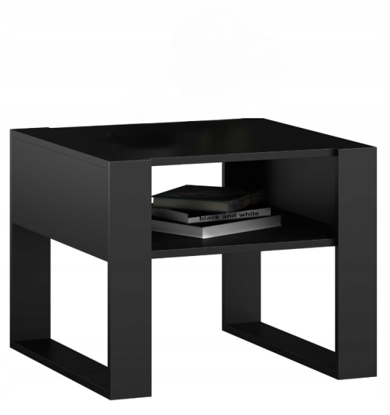 Ława stolik kawowy KAJA KWADRAT czarna loft retro 247653